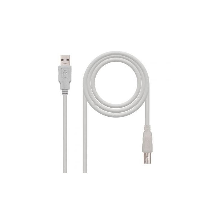 Nanocable 10.01.0102 Cable USB 2.0 para Impresora, Conectores USB A Macho a USB B Macho, 1 metro, Beige 2 Nanocable 10.01.0102 Cable USB 2.0 para Impresora, Conectores USB A Macho a USB B Macho, 1 metro, Beige 2