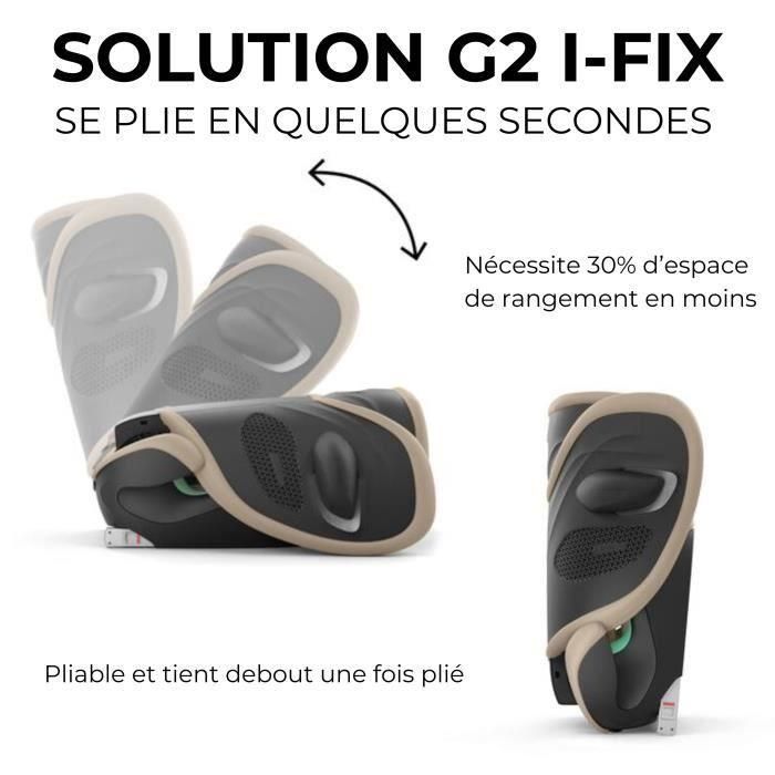 CYBEX CYB4063846470020 Silla de coche Solution G2 i-Fix Plus Fabric - Moon Black 2