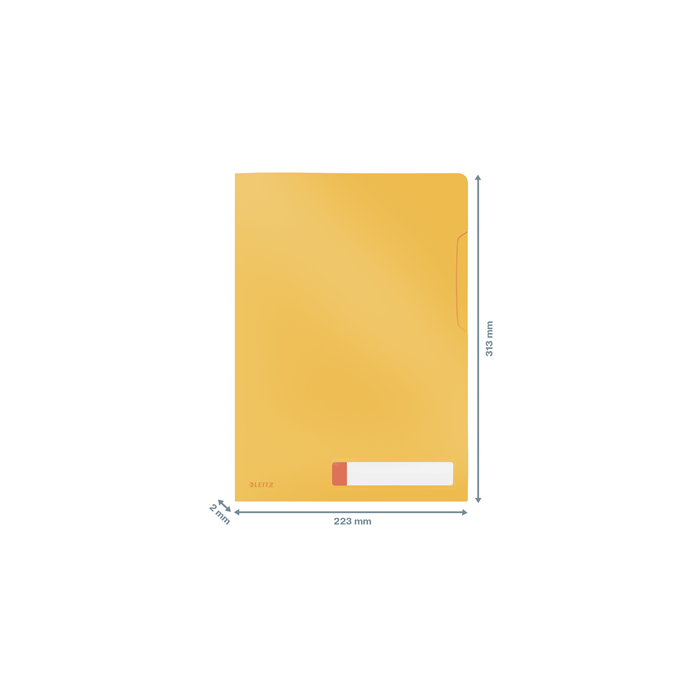 Dosier Angulo Recto Leitz Cosy Pp Reciclable Semi Opaco A4 Amarillo Pack De 3 3