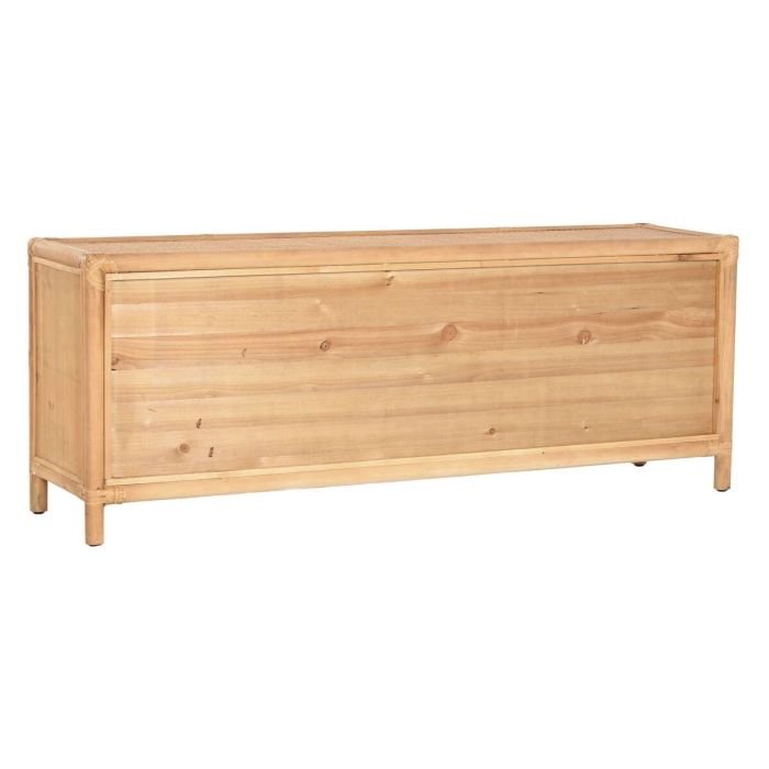 DKD Home Decor Mueble para TV Tropical de Abeto y Ratán Marrón Claro Acabado Natural con 5 Cajones y 1 Estantería 120x30x45 cm 5 DKD Home Decor Mueble para TV Tropical de Abeto y Ratán Marrón Claro Acabado Natural con 5 Cajones y 1 Estantería 120x30x45 cm 5