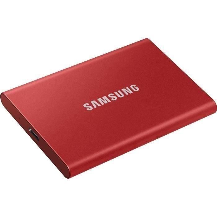 SAMSUNG SSD externo T7 USB tipo C color rojo 2 TB 2