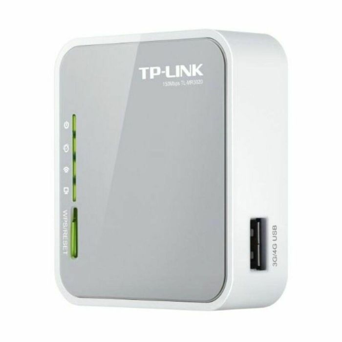 TP-Link TL-MR3020 Router Portátil Wi-Fi N150 Mbps (2.4 GHz) para Módem USB 3G/4G, Ethernet Rápido, Gris/Blanco 1