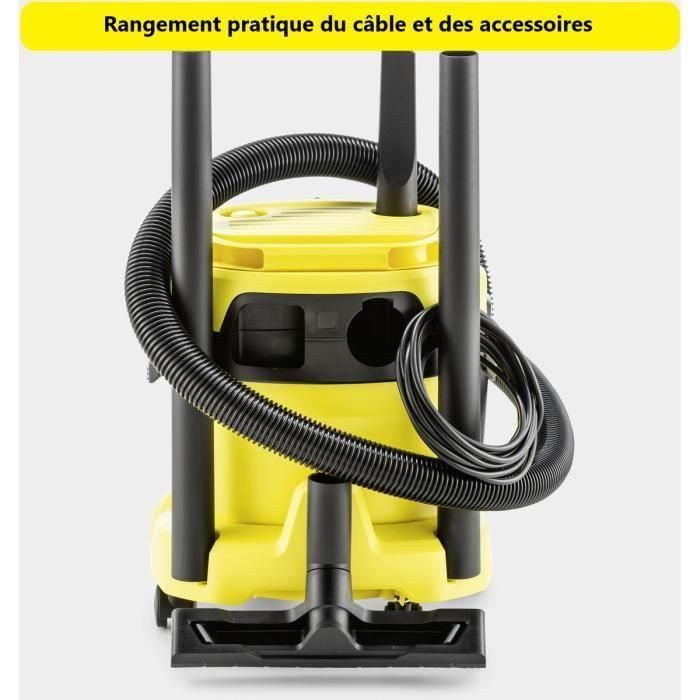 Aspirador en seco y húmedo KARCHER WD 2 Plus V-15/4/18 C - Depósito polipropileno 15 L - 1000W (Función soplador) 2