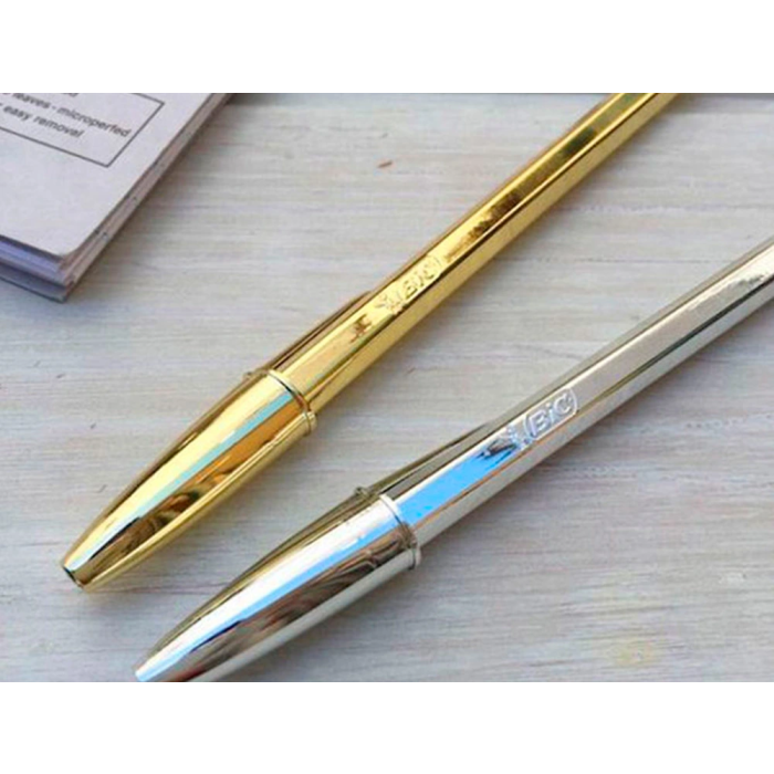 Bic Bolígrafo Cristal Shine Gold Azul Caja 20 Unidades 5