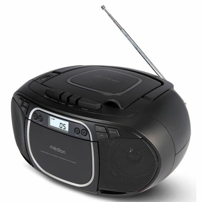 Medion MED4061275196481 Radio CD Portátil FM, 2x2.2W RMS, Color Negro 2 Medion MED4061275196481 Radio CD Portátil FM, 2x2.2W RMS, Color Negro 2