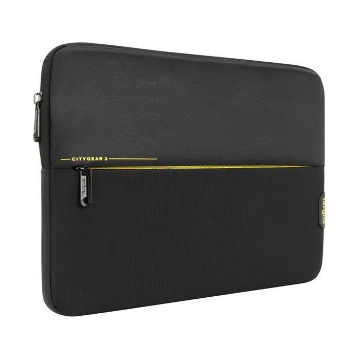 Targus Funda Portátil CityGear 13.3" Negra, Profesional Compacta Ligera, Protección Segura y Bolsillo Frontal para Accesorios