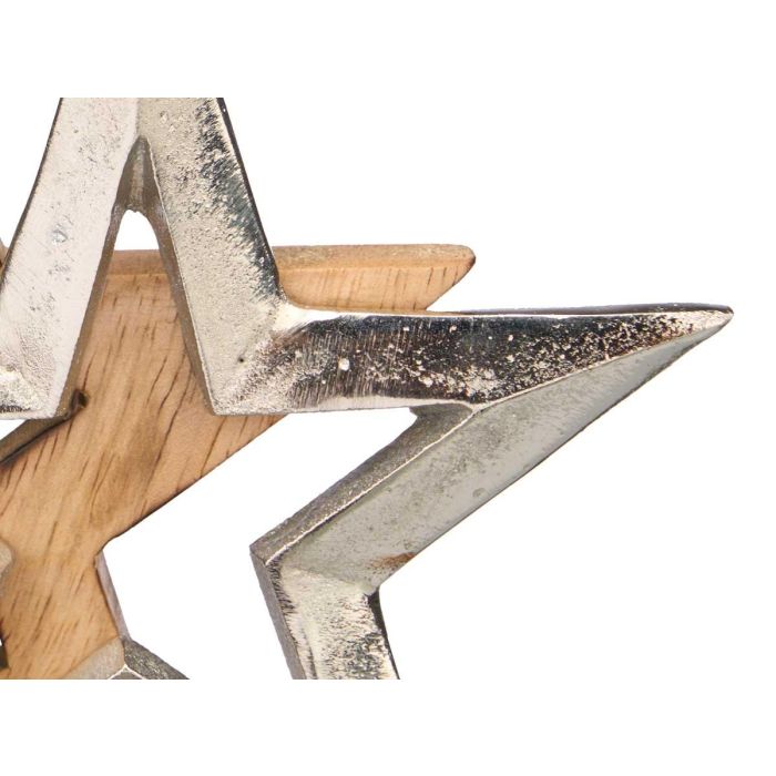 Soporte Decoracion Doble Estrella Plateado Giftdecor 15CM (12 Unidades) 3 Soporte Decoracion Doble Estrella Plateado Giftdecor 15CM (12 Unidades) 3