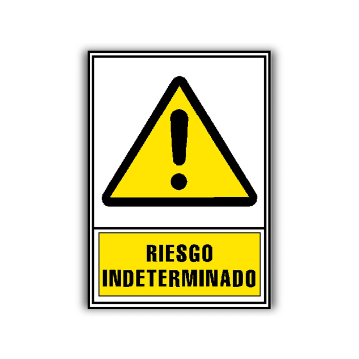 Archivo 2000 Pictograma Riesgo Indeterminado PVC Amarillo Luminiscente 210x297 mm 1