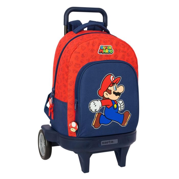 Mochila Escolar Super Mario Trick Rojo Azul oscuro 33 x 45 x 22 cm