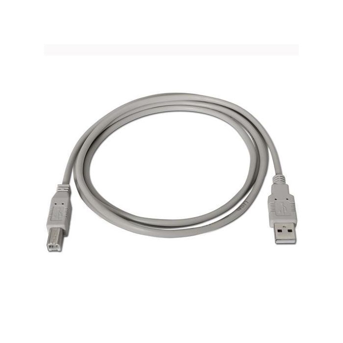 Aisens Cable USB 2.0 para Impresora Tipo A-Macho a B-Macho, Beige, 4.5 Metros