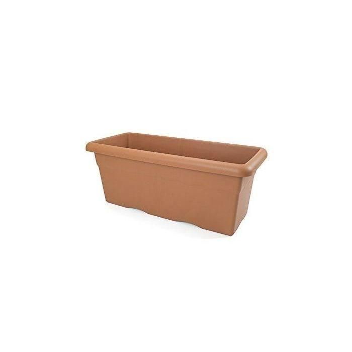 Plastiken Jardinera Rectangular de Plástico Resistente, Color Terracota, 100 x 44 x 40 cm, 120 Litros de Capacidad 1 Plastiken Jardinera Rectangular de Plástico Resistente, Color Terracota, 100 x 44 x 40 cm, 120 Litros de Capacidad 1