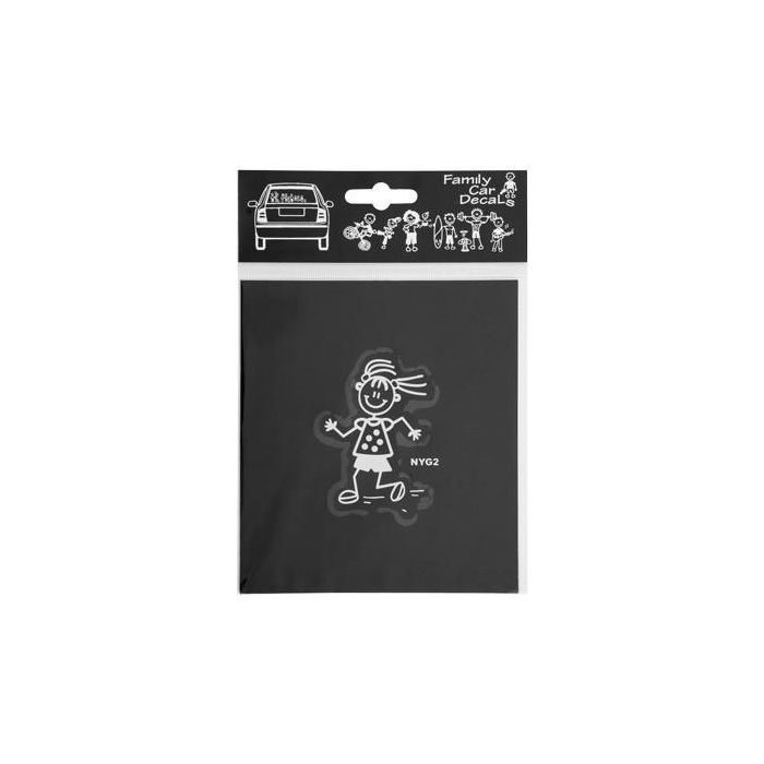 Adhesivo Vinilo Decorativo Familia Niña Bailando para Ventana de Coche Exterior, Personalizable, Fácil Aplicación ADH06665 1