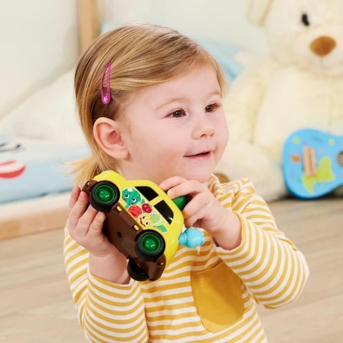 Smoby Coche ABC Frutas Fruit Friends 12 cm con luces y sonidos para bebés +12 meses, modelos surtidos 4