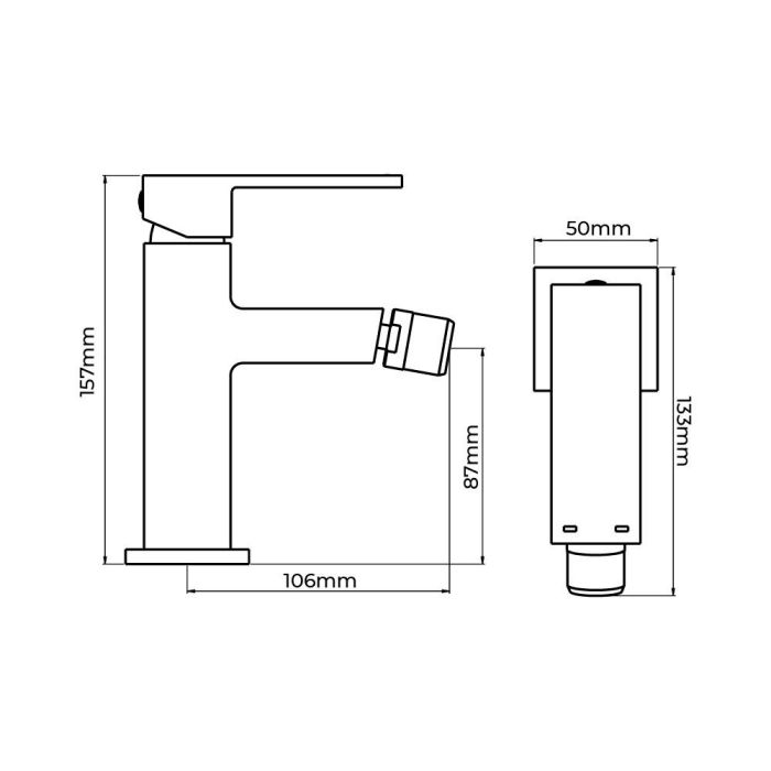 Grifo monomando de bidet serie getaria edm 1