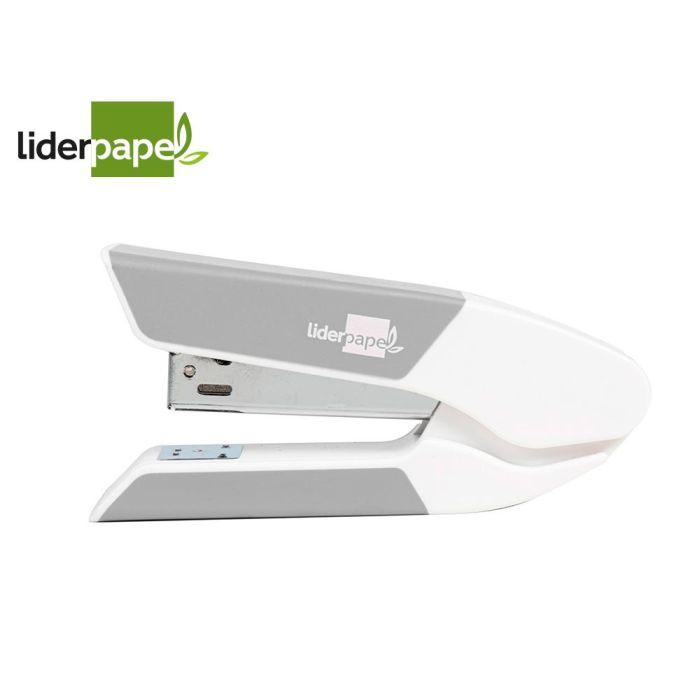 Grapadora Liderpapel Con Regalo De Extraegrapas Y Caja De 1000 grapas 26-6 Capacidad 20H Color Gris