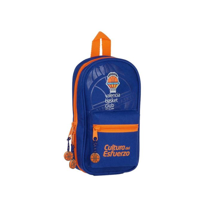 Plumier Escolar Safta Valencia Basket Club Mochila Con 4 Portatodos Vacios 120x50x230 mm