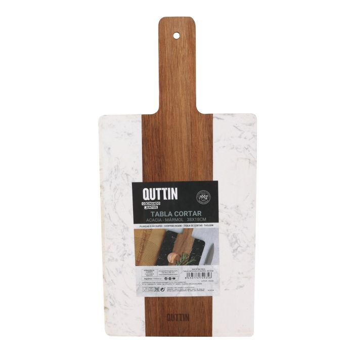 Tabla de cortar acacia mármol 38x18 cm Quttin (8 Unidades) 1 Tabla de cortar acacia mármol 38x18 cm Quttin (8 Unidades) 1