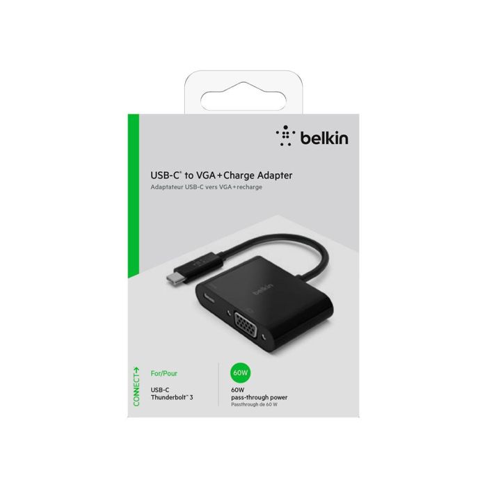 Adaptador Belkin Avc001Btbk Usb-C A Vga + Carga Color Negro 4