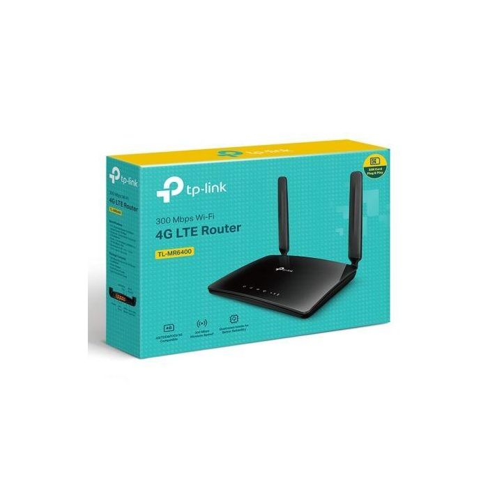TP-LINK TL-MR6400 router inalámbrico Banda única (2,4 GHz) Ethernet rápido 3G 4G Negro 3 TP-LINK TL-MR6400 router inalámbrico Banda única (2,4 GHz) Ethernet rápido 3G 4G Negro 3