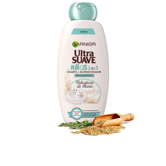 Garnier Champú + Acondicionador Ultra Suave para Niños de Avena 400 ml 2 Garnier Champú + Acondicionador Ultra Suave para Niños de Avena 400 ml 2
