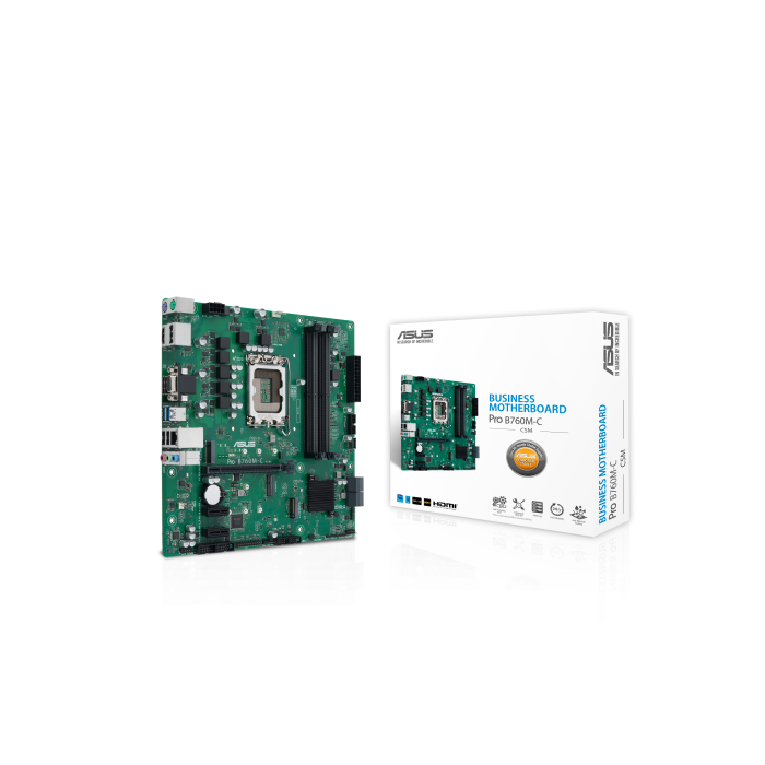 ASUS PRO B760M-C-CSM Intel B760 LGA 1700 micro ATX 4 ASUS PRO B760M-C-CSM Intel B760 LGA 1700 micro ATX 4