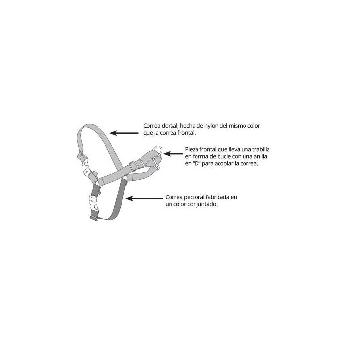 Petsafe Arnés Easy Walk Antitiros para Perros - Negro Mediano, Enganche Frontal. Incluye Correa de Nylon 1.8m 2