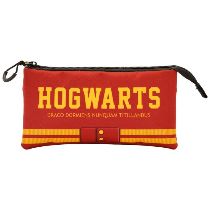 Estuche Portatodo Triple Gryffindor Harry Potter Rojo 1