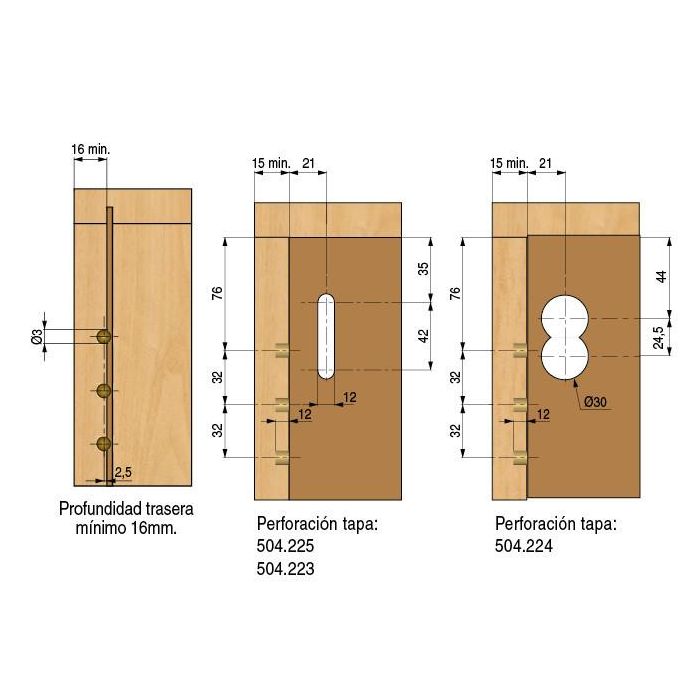 Italiana Ferramenta Libra H1-H2-H3 Tapa Embellecedora Simple, Acabado Níquel 1