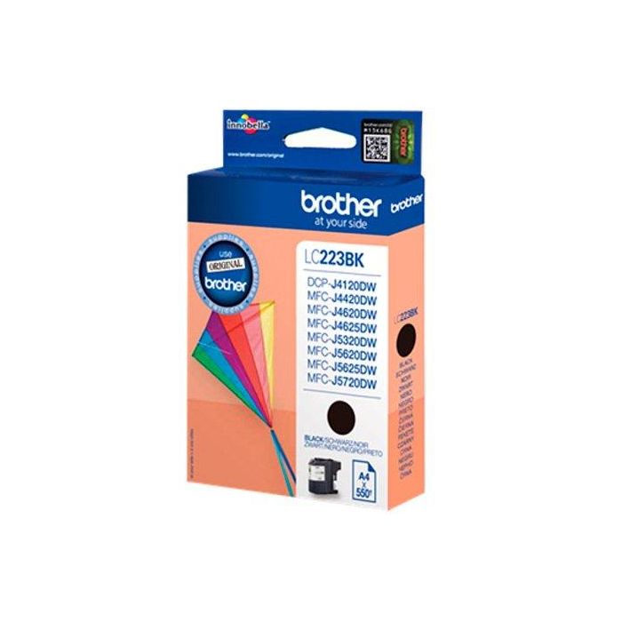 Cartucho Inkjet Brother Lc-223Bkbp Negro Dcp-J4120Dw, Mfc-J4420Dw/J4620Dw/J4625Dw/J5320Dw/J5620Dw/J5625Dw/J5720Dw (550 Pag.)
