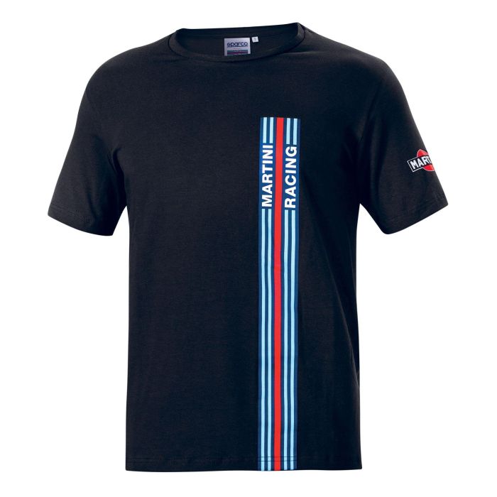 Sparco S01339MRNR3L Camiseta Martini Racing Big Stripes 95% Algodón 5% Elastano Negra Talla L Sparco S01339MRNR3L Camiseta Martini Racing Big Stripes 95% Algodón 5% Elastano Negra Talla L