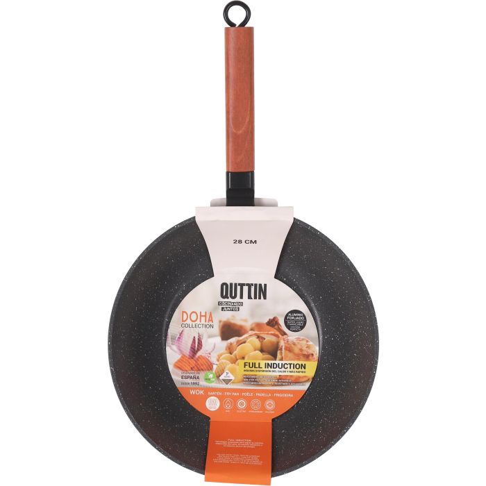 Wok de aluminio forjado 28 cm Full Doha Quttin - Inde (6 Unidades) 1 Wok de aluminio forjado 28 cm Full Doha Quttin - Inde (6 Unidades) 1