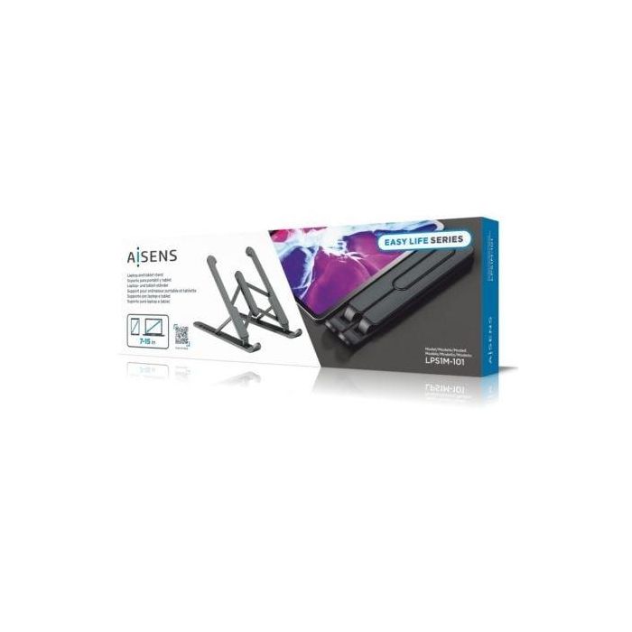 Aisens Soporte Ajustable para Tablet y Portátil, Aleación de Aluminio, Gris Oscuro 4 Aisens Soporte Ajustable para Tablet y Portátil, Aleación de Aluminio, Gris Oscuro 4
