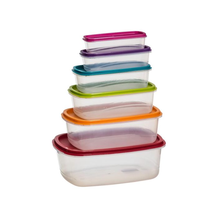 Set de 6 Fiambreras 5five Simply Smart Polipropileno 300 ml 225 ml 175 ml 12,5 ml 0,3 g 245 ml Multicolor Rectangular 1 Set de 6 Fiambreras 5five Simply Smart Polipropileno 300 ml 225 ml 175 ml 12,5 ml 0,3 g 245 ml Multicolor Rectangular 1