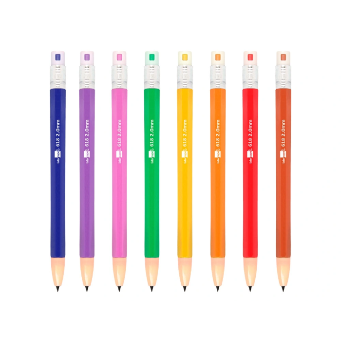 Liderpapel Portaminas 2 mm, Colores Surtidos, Con Goma de Borrar 1