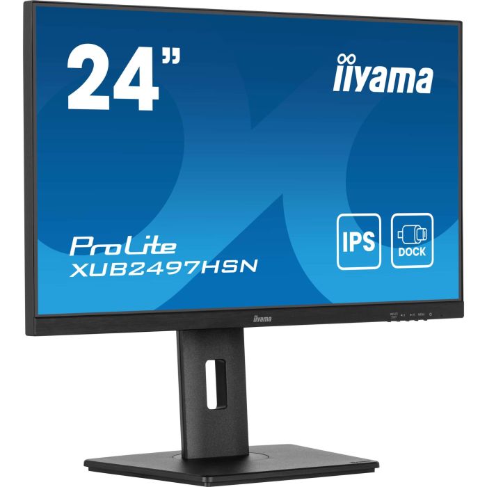 Iiyama Pantalla XUB2497HSN-B2 24" IPS Full HD USB-C Dock RJ45 Negro 6