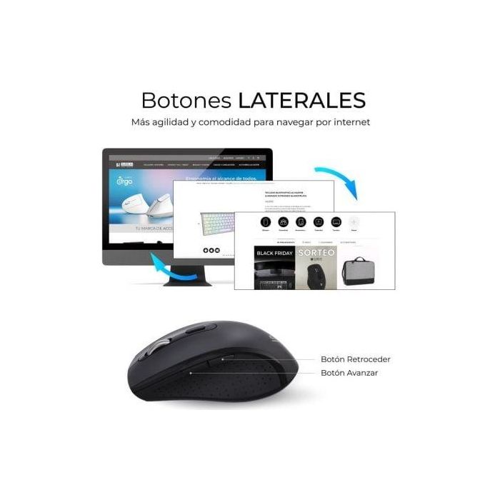 SUBBLIM Teclado con ratón COMBO DUAL OFFICE PROWAVE BLACK 4 SUBBLIM Teclado con ratón COMBO DUAL OFFICE PROWAVE BLACK 4