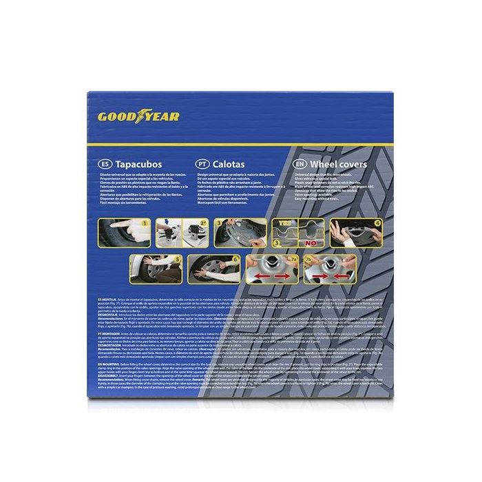 Goodyear Tapacubos Montreal GOD9085 Bicolor 15" Negro-Plata 4 Unidades 2