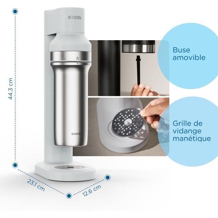 Brita BRI4006387118365 Máquina de agua con gas sodaTRIO Blanco 4 Brita BRI4006387118365 Máquina de agua con gas sodaTRIO Blanco 4