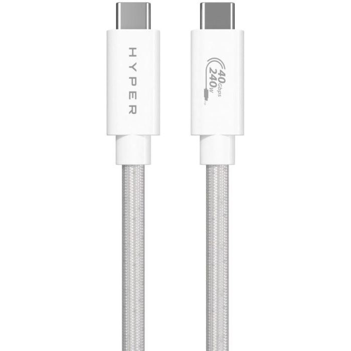Targus HyperDrive Next Cable USB4 Gen 3x2, USB-C a USB-C, 1.2m, 40 Gbit/s, 240W Power Delivery, Blanco 1