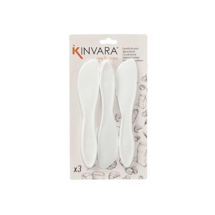 Cuchillos Plastico Untar 3 Unidades Kinvara 18X10CM (48 Unidades) 2 Cuchillos Plastico Untar 3 Unidades Kinvara 18X10CM (48 Unidades) 2