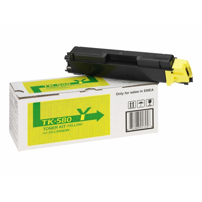 Kyocera TK-580Y Tóner Amarillo para FS-C5150DN P6021CDN 3 Kyocera TK-580Y Tóner Amarillo para FS-C5150DN P6021CDN 3