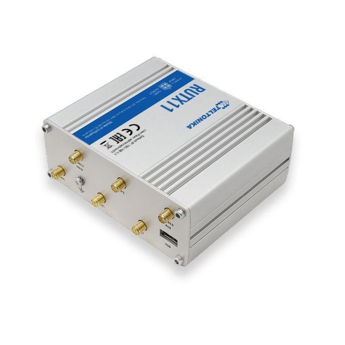 Teltonika RUTX11 Router Industrial LTE Cat6, Wi-Fi 5 Doble Banda (2.4/5 GHz), 4 Puertos Gigabit Ethernet, con Ranura SIM 1 Teltonika RUTX11 Router Industrial LTE Cat6, Wi-Fi 5 Doble Banda (2.4/5 GHz), 4 Puertos Gigabit Ethernet, con Ranura SIM 1