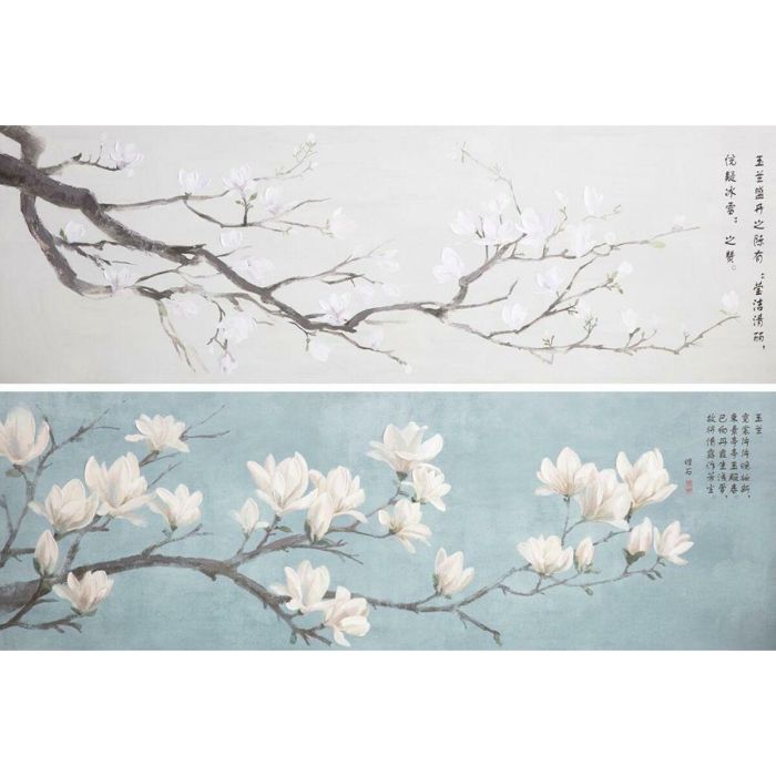 Cuadro DKD Home Decor 150 x 3,7 x 50 cm Japonés Oriental (2 Unidades)