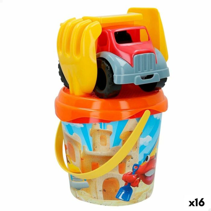 Set de Juguetes de Playa Colorbaby Ø 18 cm Polipropileno (16 Unidades)