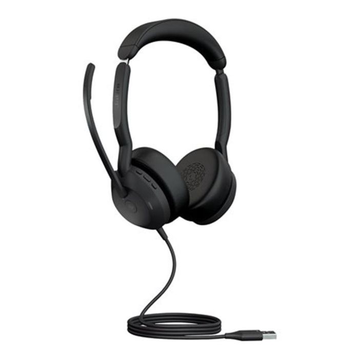 Jabra Evolve2 50 MS Stereo Auriculares Inalámbricos y Alámbricos para Oficina/Centro de Llamadas Optimizados para Microsoft Teams Negros