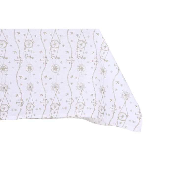 DKD Home Decor Mantel de Mesa Colección Atlántico Stella Maris Poliéster Azul Blanco 250x150 cm 180gsm Set de 9 - 2 Unidades 1 DKD Home Decor Mantel de Mesa Colección Atlántico Stella Maris Poliéster Azul Blanco 250x150 cm 180gsm Set de 9 - 2 Unidades 1
