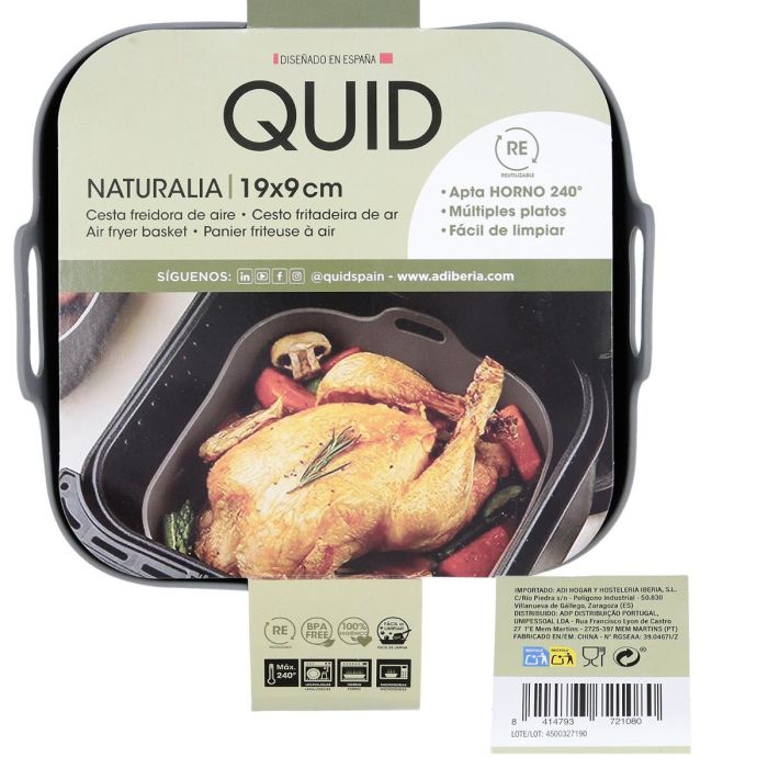 Cesta Cuadrada Freidora Naturalia Quid 19x9 cm (24 Unidades) 2
