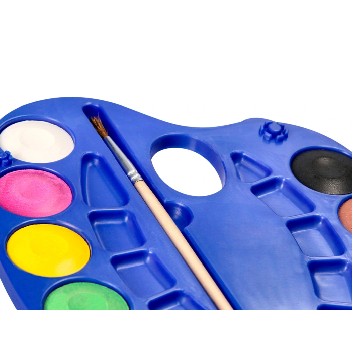 Liderpapel Acuarela 12 Colores con Pincel, Depósito y Paleta de Plástico 4