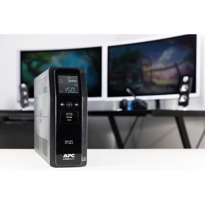 APC BACK UPS PRO BR 1200VA - Sistema de alimentación ininterrumpida (UPS) 1.2 kVA 720 W, 8 salidas AC, BR1200SI 8