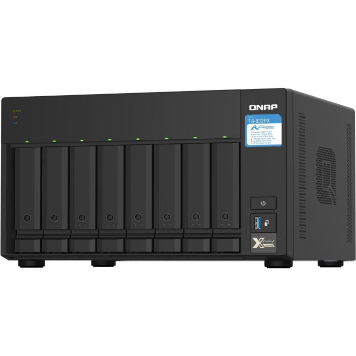 QNAP TS-832PX-4G NAS Torre 8 Bahías, Procesador AL324 1.7GHz, 4GB DDR4, 10GbE, SFP+, Compatible HDD/SSD, Aluminio/Negro 3 QNAP TS-832PX-4G NAS Torre 8 Bahías, Procesador AL324 1.7GHz, 4GB DDR4, 10GbE, SFP+, Compatible HDD/SSD, Aluminio/Negro 3